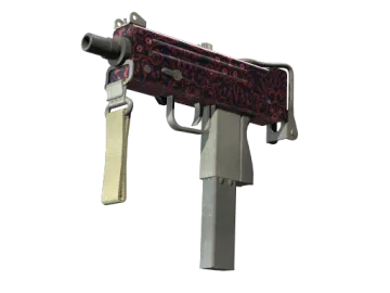 MAC-10 | Red Filigree (Field-Tested)