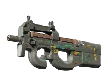 StatTrak™ P90 | Emerald Dragon (Battle-Scarred)