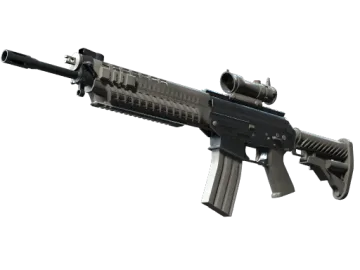 Souvenir SG 553 | Damascus Steel (Well-Worn)