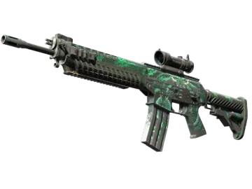 StatTrak™ SG 553 | Dragon Tech (Battle-Scarred)