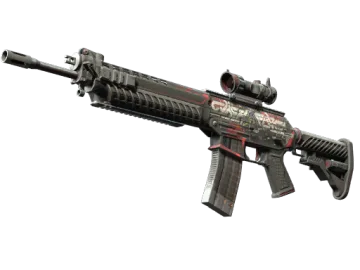 SG 553 | Cyberforce (Battle-Scarred)