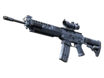 Souvenir SG 553 | Night Camo (Well-Worn)