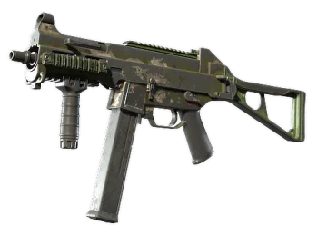 UMP-45 | Green Swirl (Battle-Scarred)