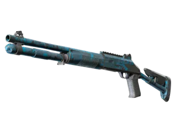 Souvenir XM1014 | VariCamo Blue (Well-Worn)