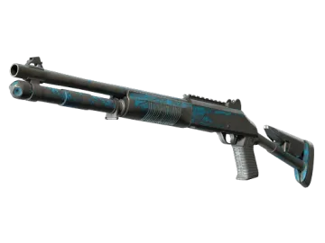Souvenir XM1014 | VariCamo Blue (Battle-Scarred)