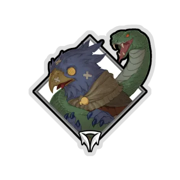 Holo Crownfall Sticker — Snake Charmer