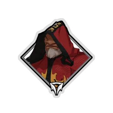 Gold Crownfall Sticker — Warlock