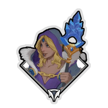 Gold Crownfall Sticker — Crystal Maiden (Staff)