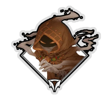 Gold Crownfall Sticker — Vespis the Sand Djinn