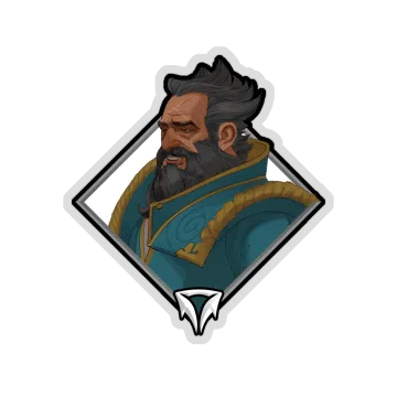 Gold Crownfall Sticker — Kunkka