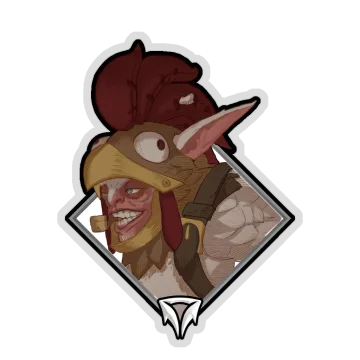 Holo Crownfall Sticker — Chicken Meepo