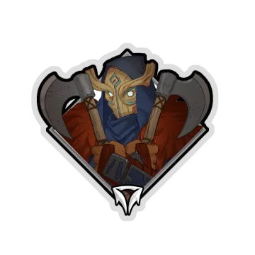 Gold Crownfall Sticker — Serina (Axes)