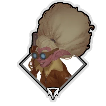 Gold Crownfall Sticker — Beadie
