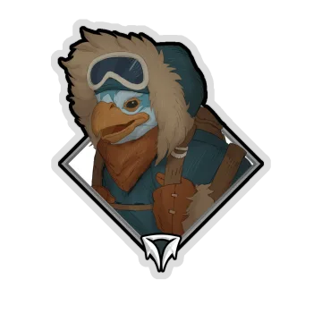 Holo Crownfall Sticker — Kez (Parka)