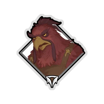 Gold Crownfall Sticker — Pecking Post Goon