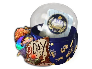 10 Year Birthday Sticker Capsule