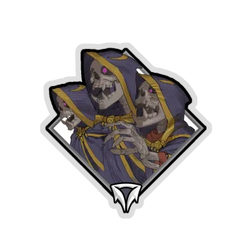 Gold Crownfall Sticker — Skeletons