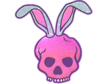 Sticker | Skull Bunny (Glitter)