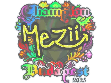 Sticker | mezii (Holo, Champion) | Budapest 2025