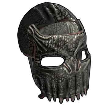 Black Alligator Metal Facemask
