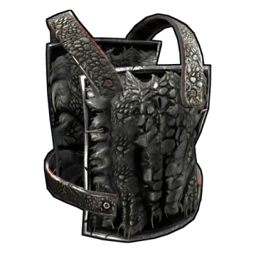 Black Alligator Metal Chest Plate