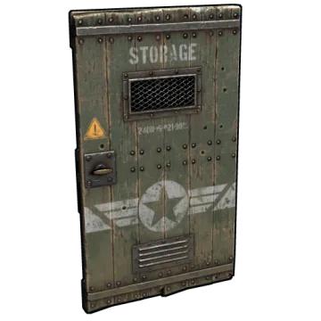 Military Storage Wooden Door