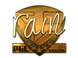 Sticker | rain (Gold) | Krakow 2017