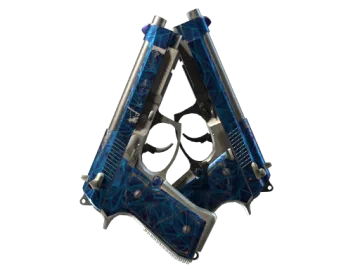 Dual Berettas | Cobalt Quartz (Well-Worn)
