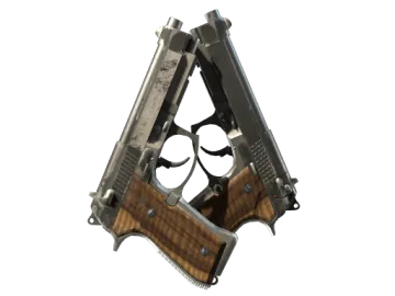 StatTrak™ Dual Berettas | Black Limba (Battle-Scarred)