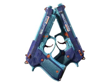 StatTrak™ Dual Berettas | Hydro Strike (Battle-Scarred)