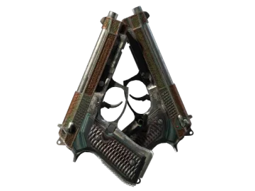 StatTrak™ Dual Berettas | Tread (Battle-Scarred)