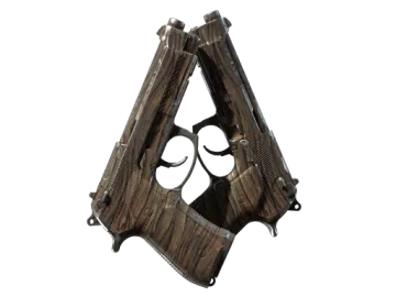 Dual Berettas | Drift Wood (Well-Worn)