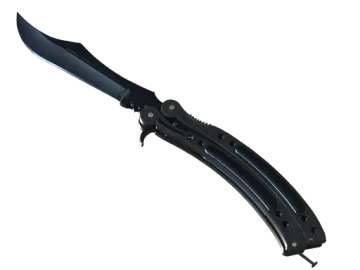 ★ StatTrak™ Butterfly Knife | Blue Steel (Well-Worn)