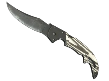★ Falchion Knife | Black Laminate (Well-Worn)