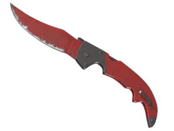★ Falchion Knife | Crimson Web (Well-Worn)