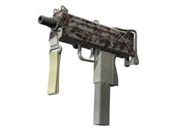 MAC-10 | Red Filigree (Battle-Scarred)