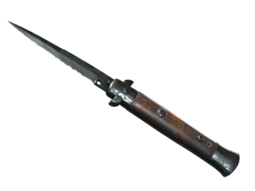 ★ Stiletto Knife | Damascus Steel (Battle-Scarred)