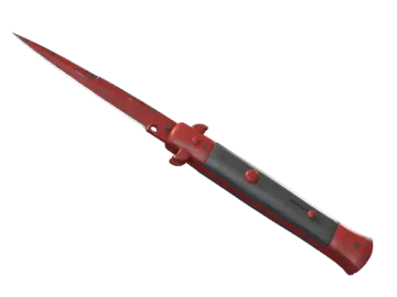 ★ Stiletto Knife | Crimson Web (Well-Worn)