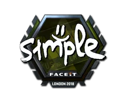 Sticker | s1mple (Foil) | London 2018