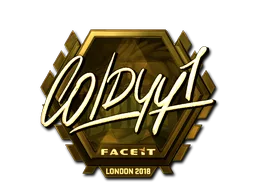 Sticker | COLDYY1 (Gold) | London 2018