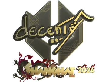 Sticker | decenty (Gold) | Shanghai 2024