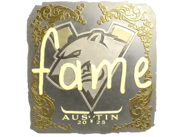 Sticker | fame (Gold) | Austin 2025