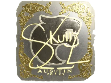 Sticker | skullz (Gold) | Austin 2025