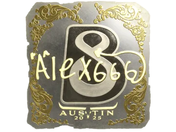 Sticker | alex666 (Gold) | Austin 2025