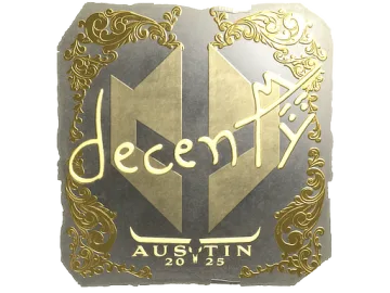 Sticker | decenty (Gold) | Austin 2025