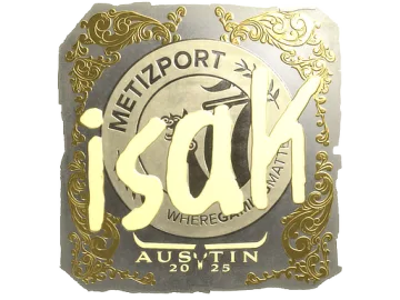 Sticker | isak (Gold) | Austin 2025