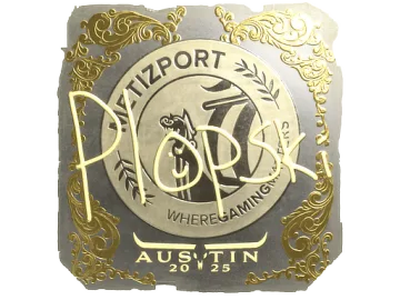 Sticker | Plopski (Gold) | Austin 2025