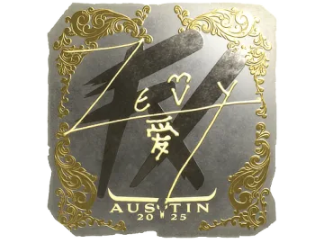 Sticker | zevy (Gold) | Austin 2025