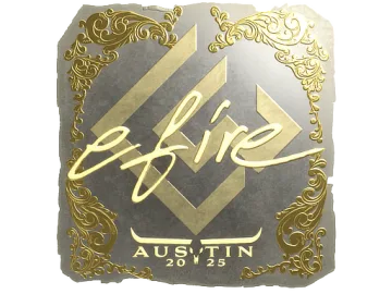 Sticker | efire (Gold) | Austin 2025