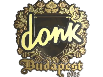 Sticker | donk (Gold) | Budapest 2025
